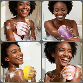 UJFQBH African Bath Sponge in use for kitchen cleaning tasks