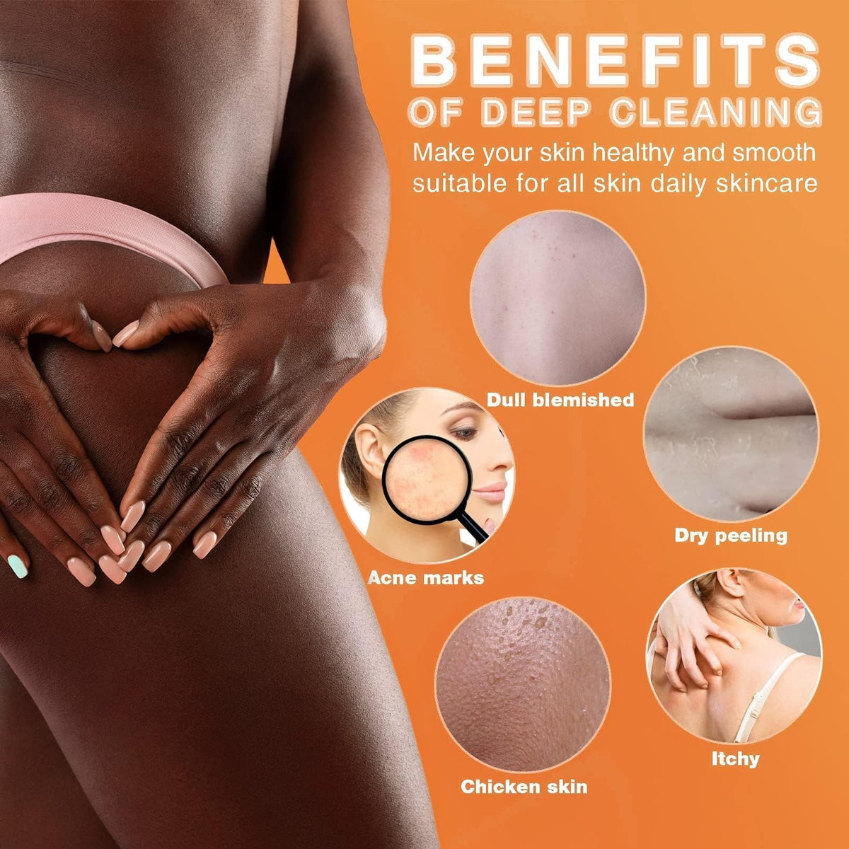 UJFQBH African Bath Sponge packaging