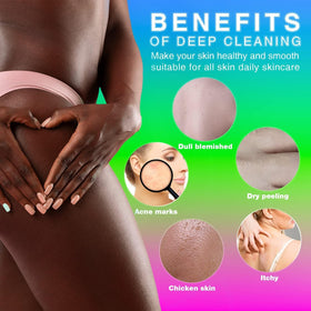 UJFQBH African Bath Sponge showing its stretchability