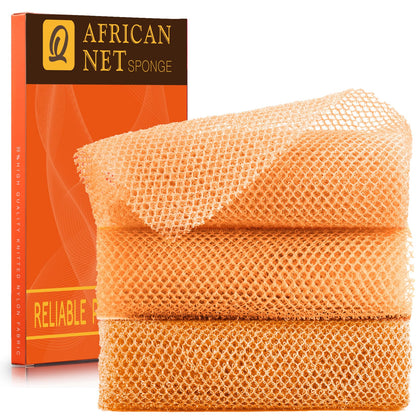 UJFQBH African Bath Sponge yellow front view