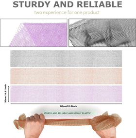 UJFQBH African Exfoliating Net Bath Sponge in use during a shower