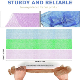 UJFQBH African Exfoliating Net Sponge being used in the shower