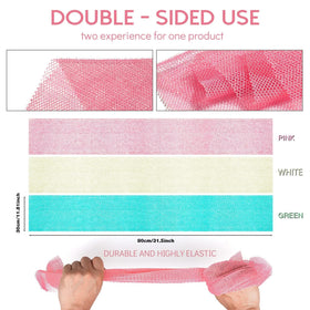 UJFQBH African Net Sponge off-white model on a bath shelf