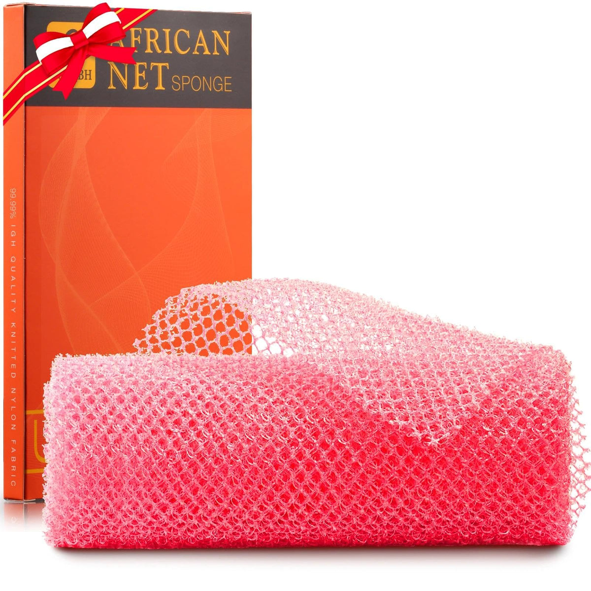 UJFQBH African Net Sponge pink model front view