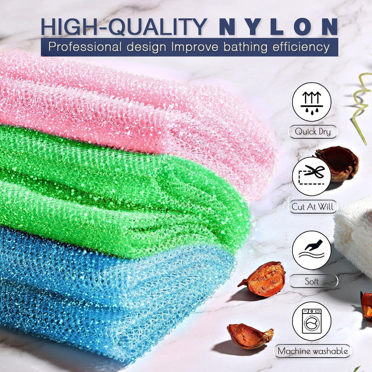 UJFQBH exfoliating shower set displayed in attractive packaging