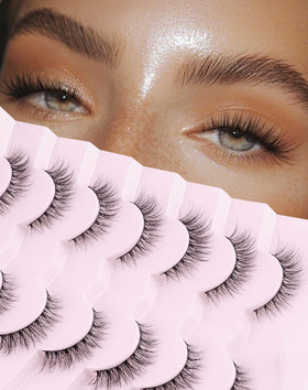 Ukrizi Natural Lashes front view showcasing wispy design