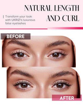 Ukrizi Natural Lashes KD01 in a beauty setup with tools