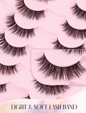 Ukrizi Natural Lashes KD01 side view highlighting the lash length