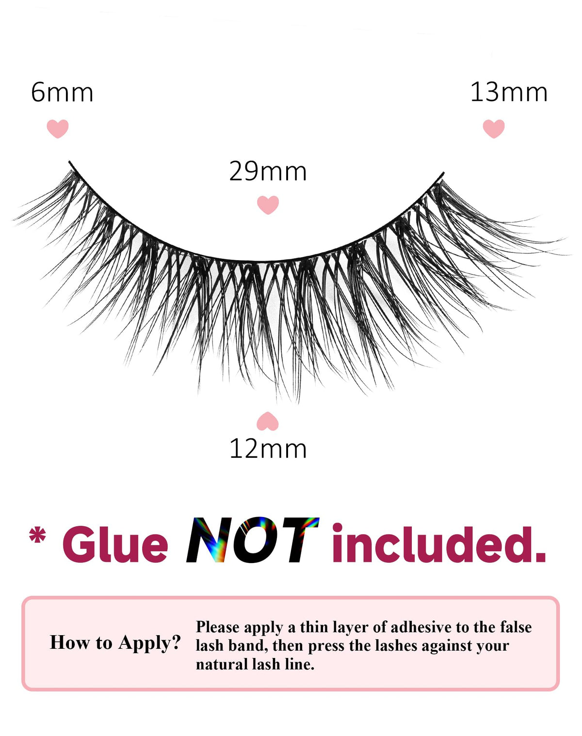 Ukrizi Natural Lashes side view with thin lash band