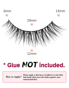 Ukrizi Natural Lashes side view with thin lash band