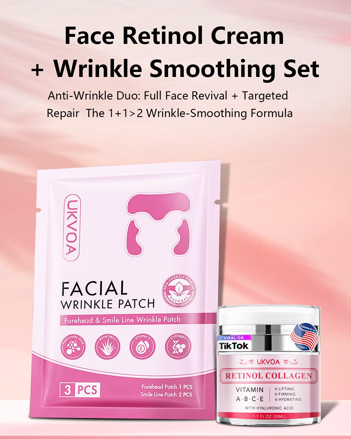 UKVOA Smile Line Patches displayed with product details