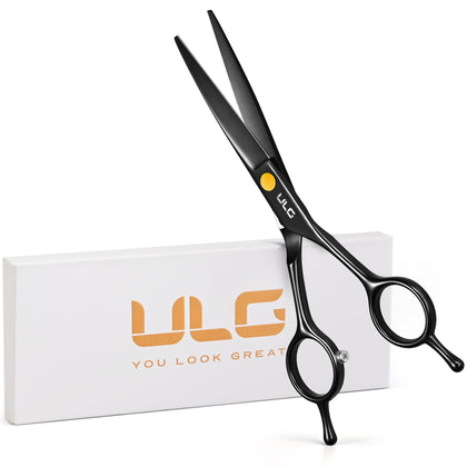 ULG Hair Cutting Scissors 6.5 inch black front view
