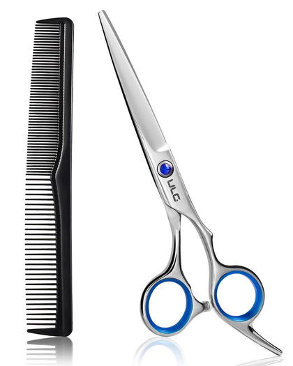 ULG Hair Cutting Scissors 6.5 inch front view with mirror polish finish