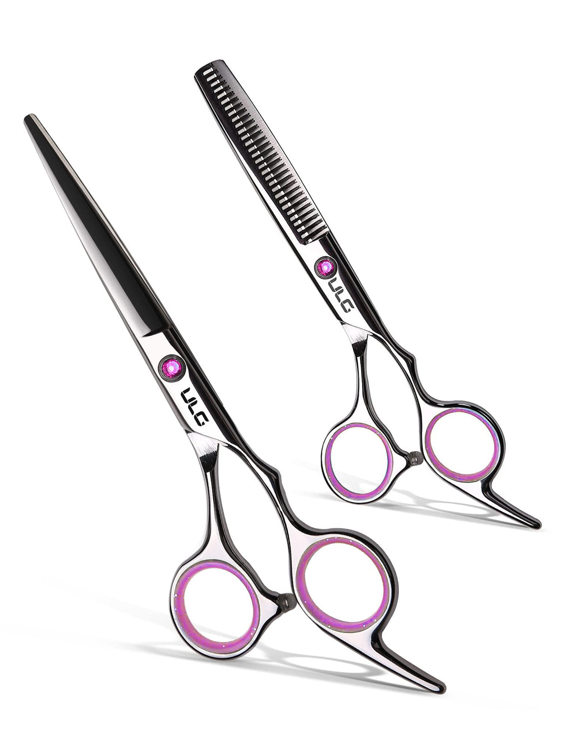 ULG Hair Cutting Scissors front view in pink