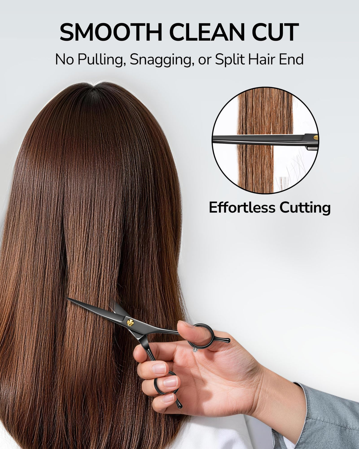 ULG Hair Cutting Scissors with ergonomic offset grip