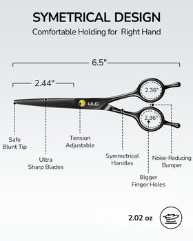 ULG Hair Cutting Scissors with gold diamond stones