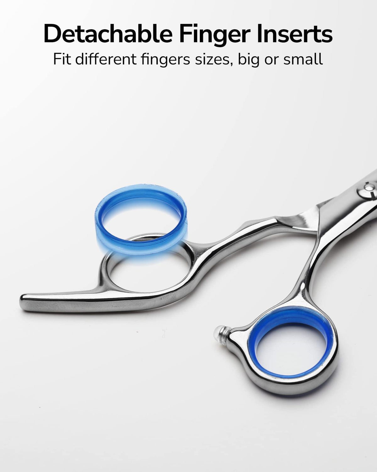 ULG Hair Thinning Scissors in a professional salon setting