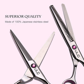 ULG Hair Thinning Shears side view with ergonomic grip