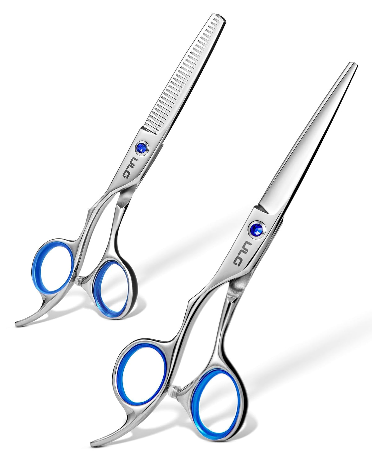 ULG Left Handed Hair Cutting Scissors Kit with mirror finish
