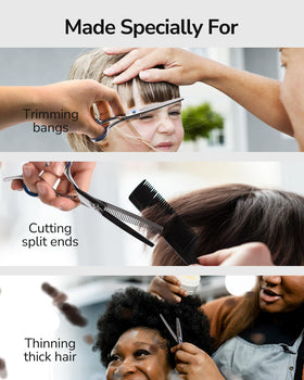 ULG Left-Handed Hair Thinning Scissors side view
