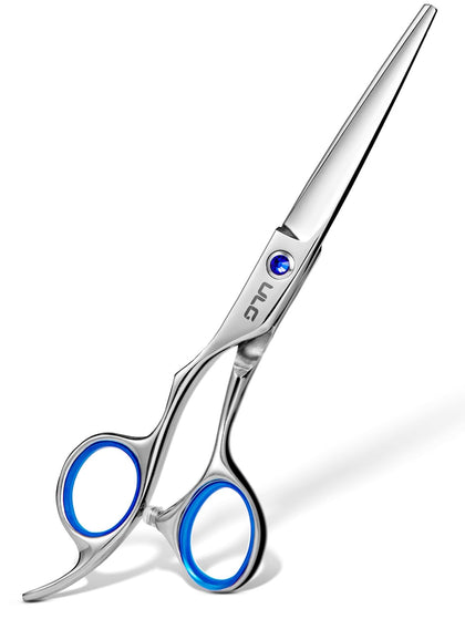 ULG Professional Hair Cutting Scissors 6.5-inch blue model front view