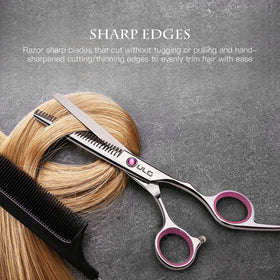 ULG scissors and shears on a wooden table