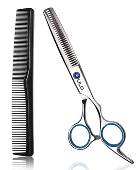 ULG Thinning Shears 6.5 inch front view with green diamond stones