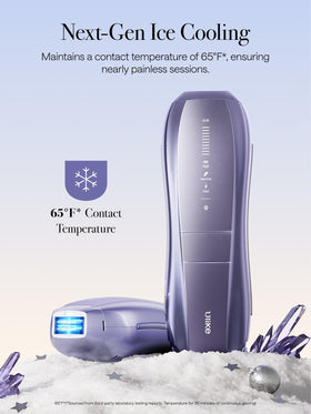 Ulike Air 10 IPL hair removal device in use on legs