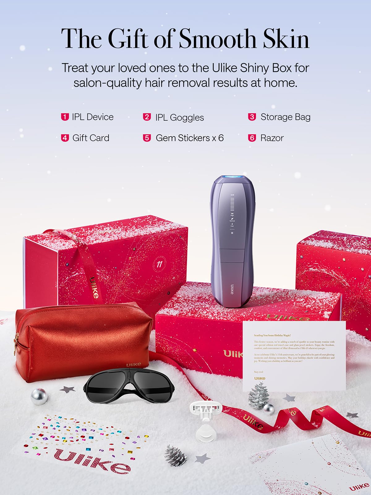 Ulike Air 10 IPL hair removal device side view showing dual lights