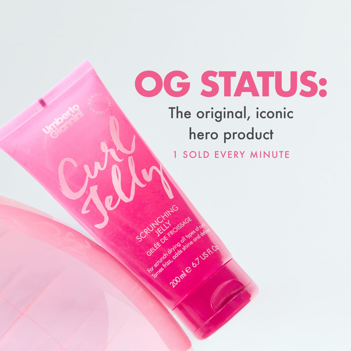 Umberto Giannini Curl Jelly in use during styling