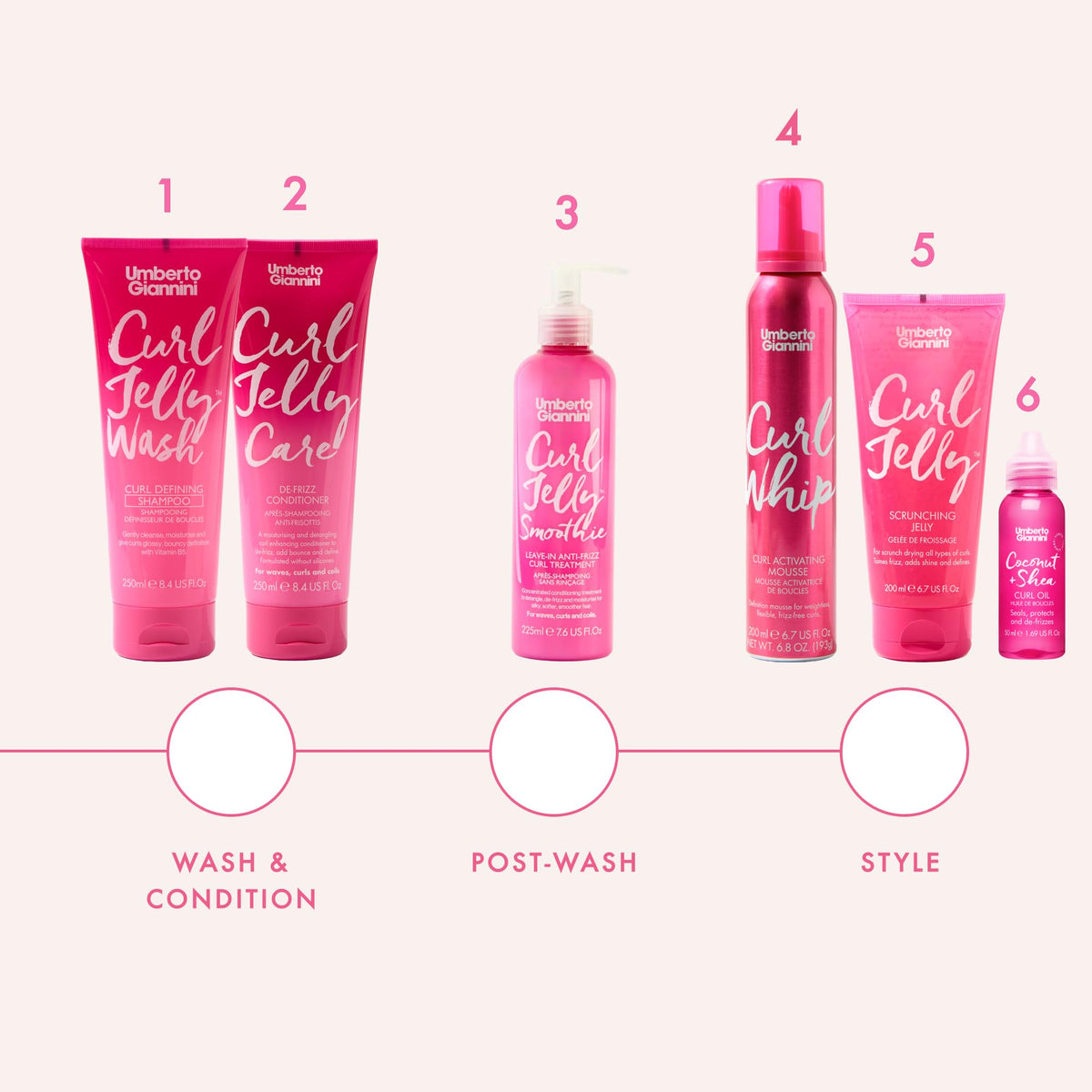 Umberto Giannini Curl Jelly Refresh Spray 5 fl Oz with curly hair model