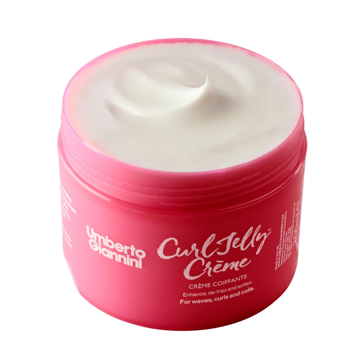 Umberto Giannini Curl Jelly Styling Crème front view with floral design