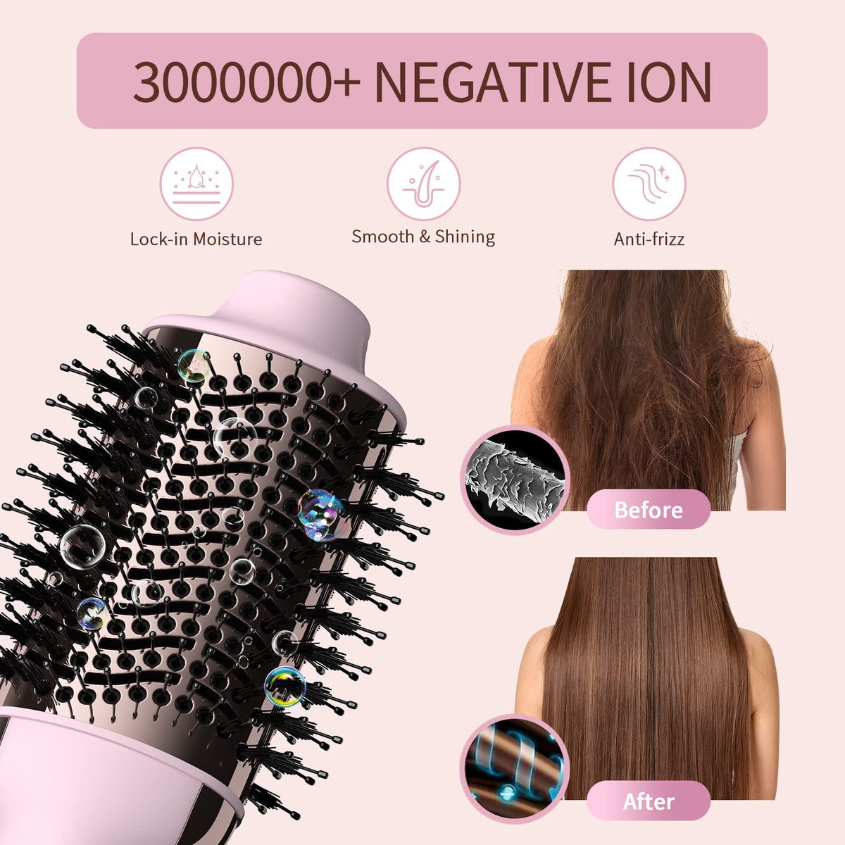 Umeely Hair Dryer Brush close-up of barrel