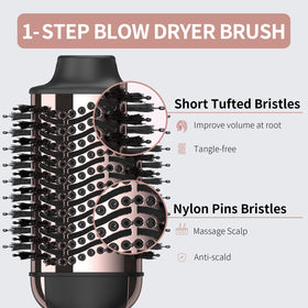 Umeely Hair Dryer Brush displaying three heat settings