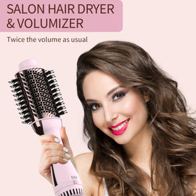 Umeely Hair Dryer Brush with settings displayed