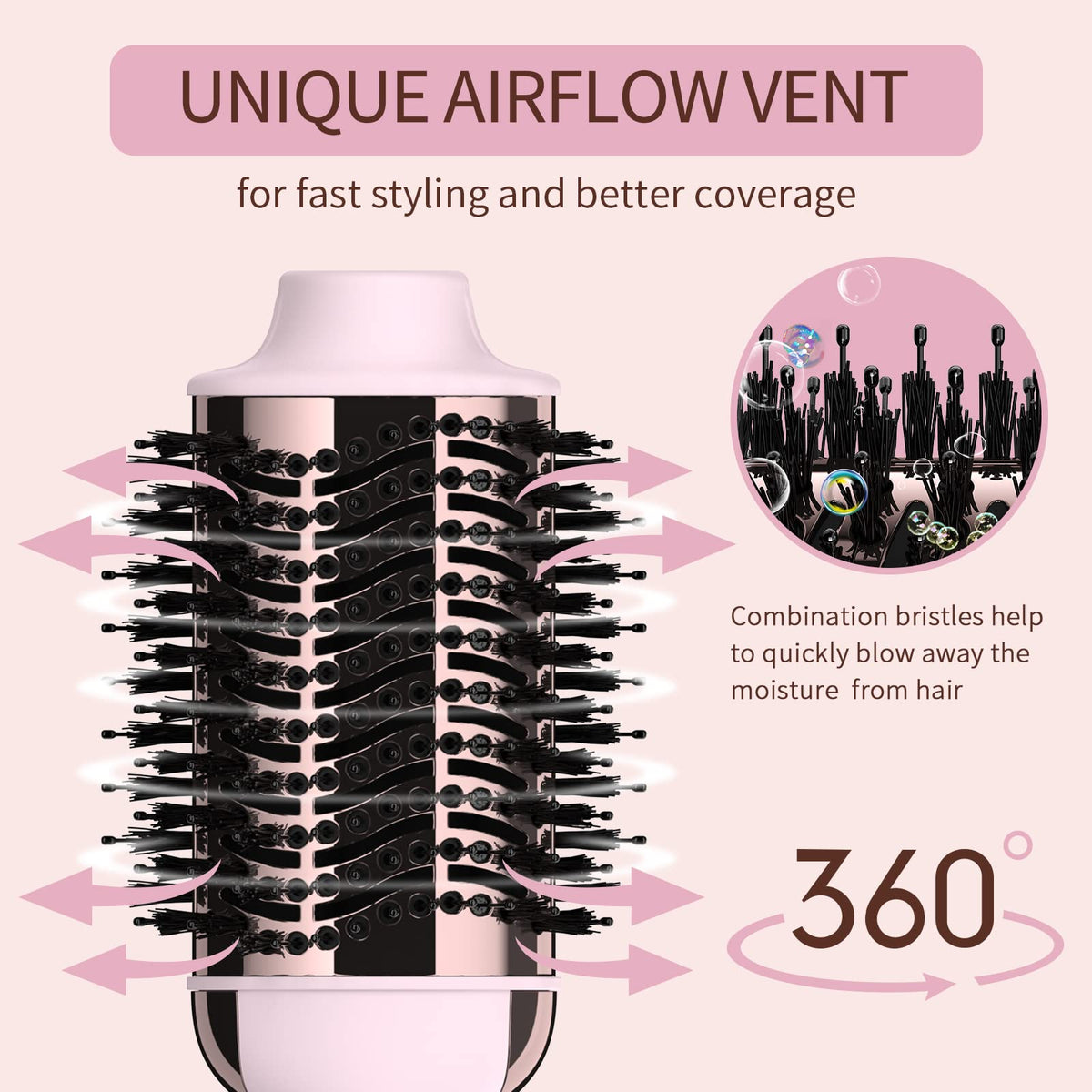 Umeely Hair Dryer Brush with user manual