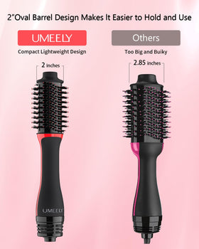 Umeely Plus 2.0 Hair Dryer Brush lifestyle scene in a bathroom