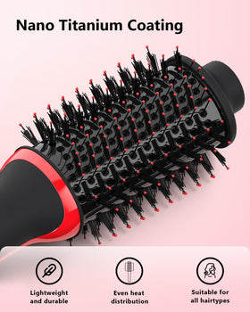 Umeely Plus 2.0 Hair Dryer Brush with temperature control settings
