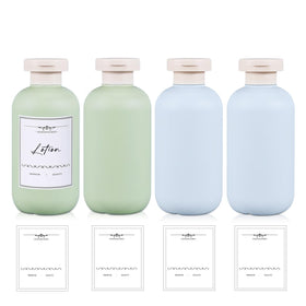 UMETASS 10 oz travel shampoo bottle blue front view