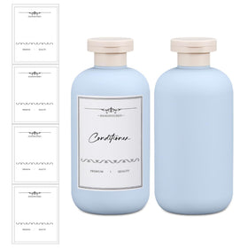 UMETASS 6.8 oz travel shampoo bottle front view in blue