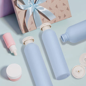 UMETASS travel shampoo bottle blue packaging