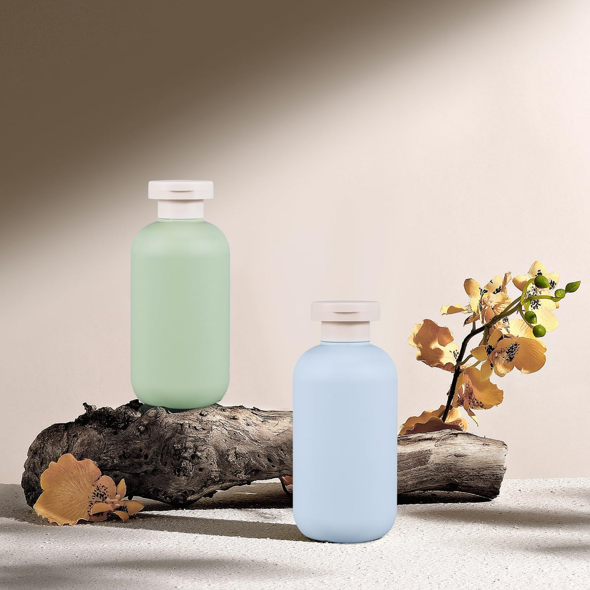 UMETASS travel shampoo bottles in a travel bag