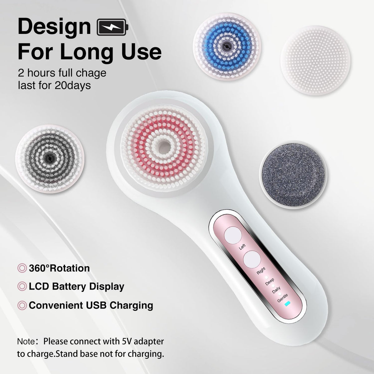 Umickoo Electric Facial Cleansing Brush displayed with packaging