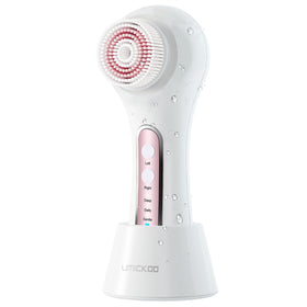 Umickoo Electric Facial Cleansing Brush front view with brush heads