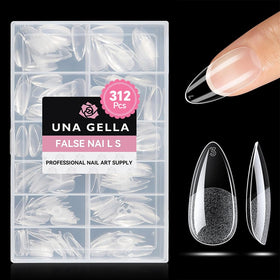 UNA GELLA Almond Gel Nail Tips 312pcs front view