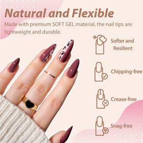 UNA GELLA Almond Gel Nail Tips lifestyle scene