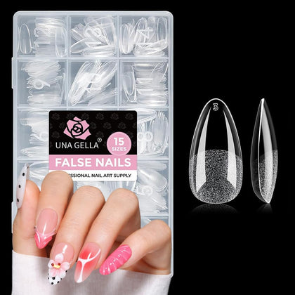 UNA GELLA Almond Nail Tips Medium 300PCS front view