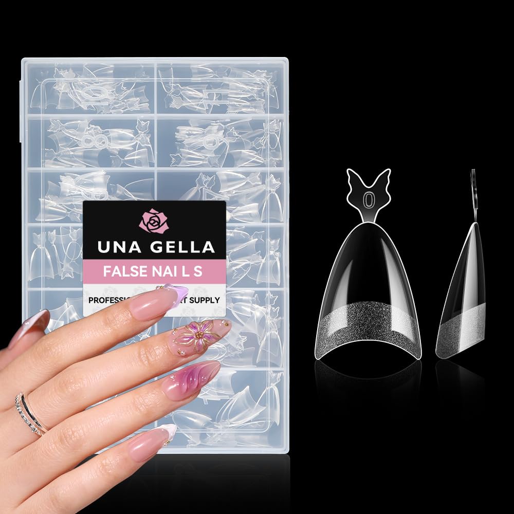 UNA GELLA Almond Shape Nail Tips 216PCS front view