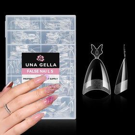 UNA GELLA Almond Shape Nail Tips 216PCS front view