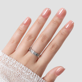 UNA GELLA Chrome Nude Press On Nails Kit front view with packaging